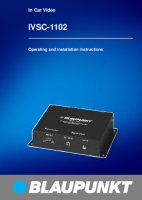 Blaupunkt IVSC-1102 - Owners Manual